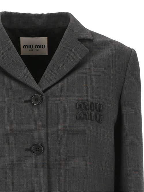 Dark grey virgin wool jacket Miu Miu | MH1940S-OOO144CF0480